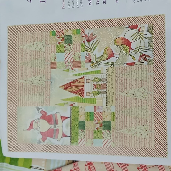 NIB Free Spirit "Deck the Halls Quilt Kit" Includes Fabrics Needed #1012741 - Picture 5 of 9